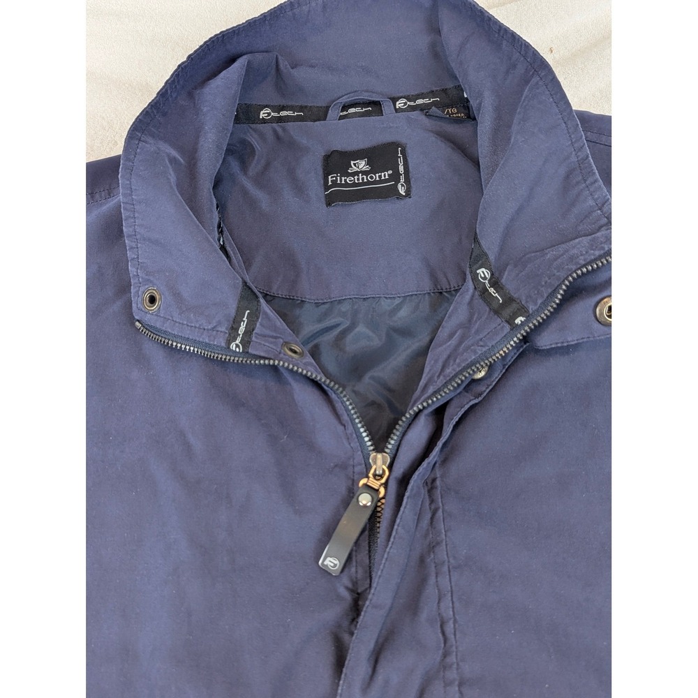 Firethorn F-Tech Mens XL Short Sleeve Windbreaker Pullover Navy Blue Quarter Zip